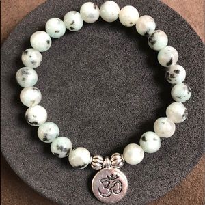Om charm and Gemstone bracelet